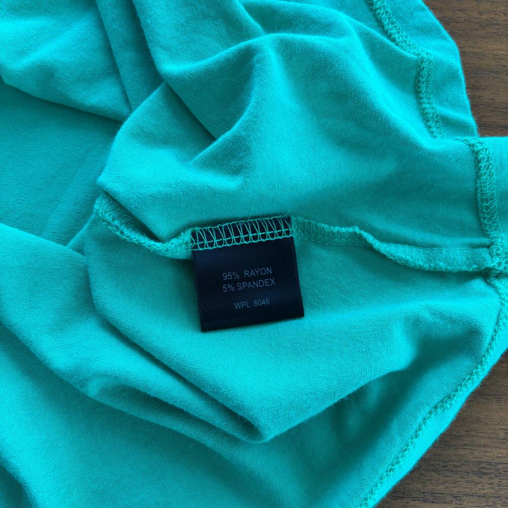 Vintage Y2K INC Flutter Sleeve Top Petite Medium Bright Green Soft Girl Fairy - Picture 12 of 16